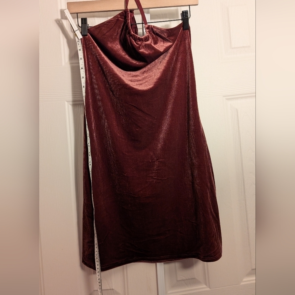 Wild Fable Halter Dress Medium Burgundy